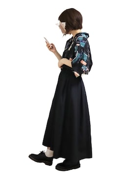 「タックスカート」｜「アイテム（その他）」を使った、あるぱか。さん（レディース・155cm）の夏コーディネート