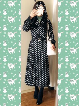 シャツワンピースを使った タートルネック の人気ファッションコーディネート Wear シャツワンピースを使った タートルネック の人気ファッションコーディネート Wear