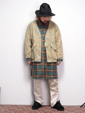 「masterkey（マスターキー）のアイテム（ノーカラージャケット）」を使った、junk7629さん（メンズ・169cm）の春コーディネート