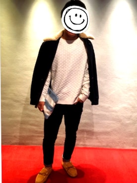 「jiggys shop（ジギーズショップ）のアイテム（バッグ）」を使った、金田弘汰さん（メンズ・173cm）の冬コーディネート