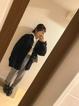 「chocomee（チョコミー）のアイテム（パーカー）」を使った、gumii22さん（レディース・148cm）の冬コーディネート