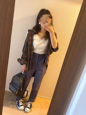 「chocomee（チョコミー）のアイテム（シャツ/ブラウス）」を使った、gumii22さん（レディース・148cm）の春コーディネート