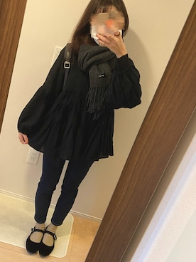 「chocomee（チョコミー）のアイテム（ニット/セーター）」を使った、gumii22さん（レディース・148cm）の秋コーディネート