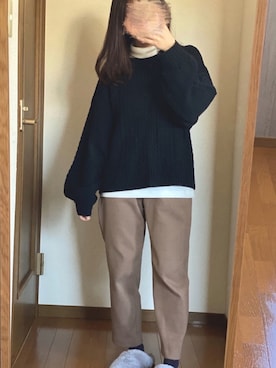 「chocomee（チョコミー）のアイテム（ニット/セーター）」を使った、gumii22さん（レディース・148cm）の冬コーディネート