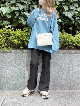 「サマンサタバサ」｜「アイテム（スウェット）」を使った、strakuさん（レディース・160cm）の春コーディネート