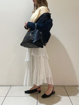 「サマンサタバサ」｜「アイテム（ジャケット/アウター）」を使った、strakuさん（レディース・160cm）の春コーディネート
