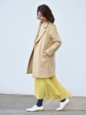 「Spick & Span（スピックアンドスパン）のアイテム（チェスターコート）」を使った、mai*さん（レディース・170cm）の冬コーディネート