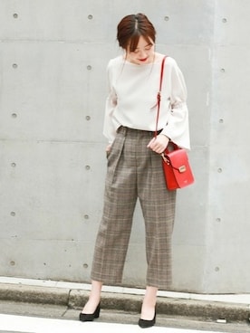 「Spick & Span（スピックアンドスパン）のアイテム（バッグ）」を使った、mai*さん（レディース・170cm）の秋コーディネート