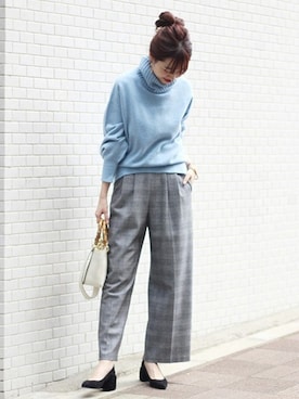 Spick and Span グレンチェック ハイライズパンツ Spick & Span（スピックアンドスパン）の「グレンチェック