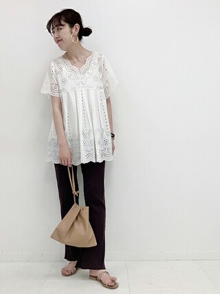 Spick & Span（スピックアンドスパン）の「カットワークレースブラウス 