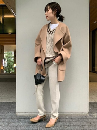 Spick & Span（スピックアンドスパン）の「ウールノーカラーミドル丈
