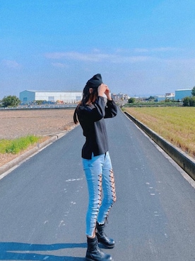 「Momo（Momo）のアイテム」を使った、Ariel Lin さん（レディース・168cm）の冬コーディネート