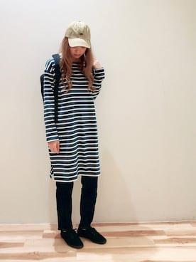 「blue」｜「アイテム（バックパック/リュック）」を使った、akane さん（レディース・160cm）の夏コーディネート