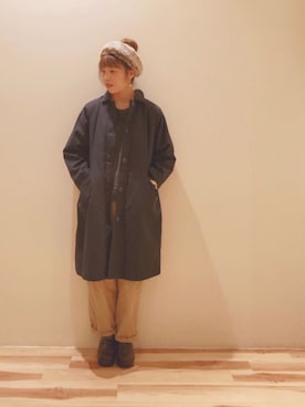 「ナチュラルスタイル」｜「アイテム（ステンカラーコート）」を使った、akane さん（レディース・160cm）の冬コーディネート