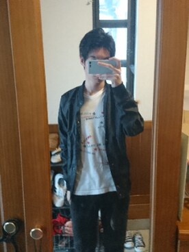 「H&M（エイチ・アンド・エム）のアイテム（MA-1）」を使った、しょうきさん（メンズ・175cm）の春コーディネート