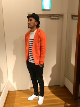 「アイテム（テーラードジャケット）」を使った、Taka4さん（メンズ・188cm）の冬コーディネート