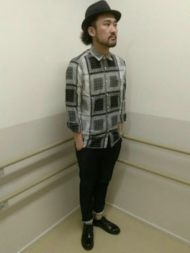 「アイテム（ドレスシューズ）」を使った、Taka4さん（メンズ・188cm）の春コーディネート