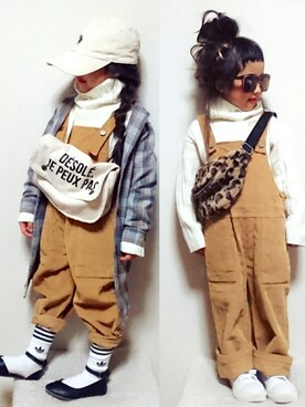 ▹▸gagagiさん（キッズ・100cm）の冬コーディネート