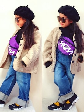 ▹▸gagagiさん（キッズ・100cm）の冬コーディネート