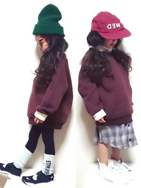 ▹▸gagagiさん（キッズ・100cm）の冬コーディネート