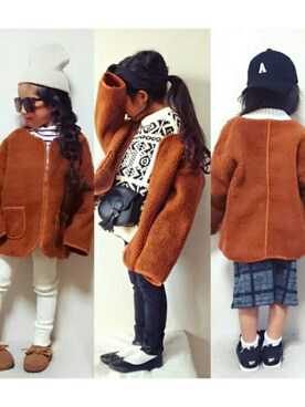 ▹▸gagagiさん（キッズ・100cm）の冬コーディネート