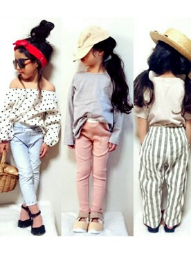 ▹▸gagagiさん（キッズ・100cm）の春コーディネート