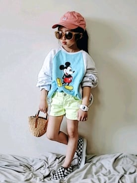 「StompStamp（ストンプスタンプ）のアイテム」を使った、▹▸gagagiさん（キッズ・110cm）の春コーディネート