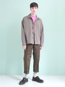 「EMMA  CLOTHES」｜「アイテム（チノパンツ）」を使った、EMMA CLOTHESさん（メンズ・178cm）の冬コーディネート