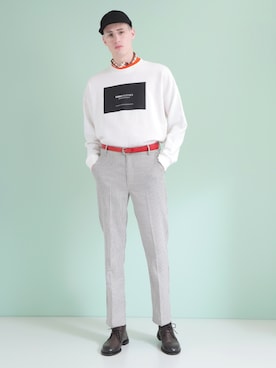 「EMMA  CLOTHES」｜「アイテム（スウェット）」を使った、EMMA CLOTHESさん（メンズ・178cm）の冬コーディネート