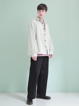 「EMMA  CLOTHES」｜「アイテム（チノパンツ）」を使った、EMMA CLOTHESさん（メンズ・178cm）の冬コーディネート