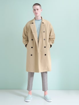 「EMMA CLOTHES（エマクローズ）のアイテム（トレンチコート）」を使った、EMMA CLOTHESさん（メンズ・178cm）の冬コーディネート