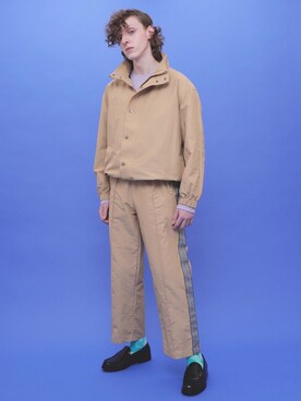 「EMMA CLOTHES（エマクローズ）のアイテム（ナイロンジャケット）」を使った、EMMA CLOTHESさん（メンズ・178cm）の春コーディネート