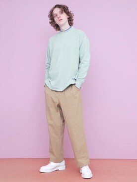 「EMMA  CLOTHES」｜「アイテム（スウェット）」を使った、EMMA CLOTHESさん（メンズ・182cm）の春コーディネート