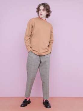 「EMMA  CLOTHES」｜「アイテム（スウェット）」を使った、EMMA CLOTHESさん（メンズ・182cm）の春コーディネート