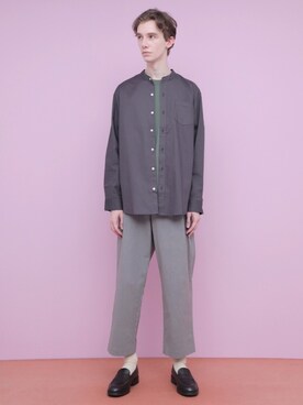 「EMMA  CLOTHES」｜「アイテム（チノパンツ）」を使った、EMMA CLOTHESさん（メンズ・178cm）の春コーディネート