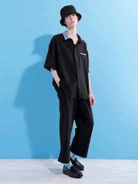 「クレリックシャツ」｜EMMA CLOTHESさん（メンズ・178cm）の春コーディネート