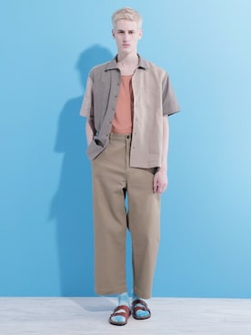 「EMMA  CLOTHES」｜「アイテム（チノパンツ）」を使った、EMMA CLOTHESさん（メンズ・178cm）の夏コーディネート