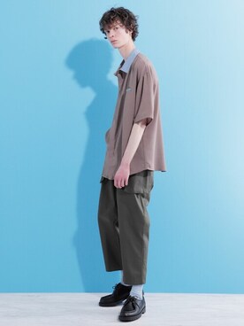 コットンツイル テーパード ダブルポケット ガーデニングパンツを使ったメンズ人気ファッションコーディネート Wear