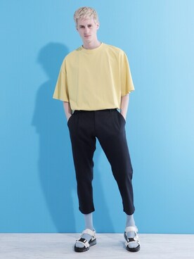「EMMA  CLOTHES」｜「アイテム（チノパンツ）」を使った、EMMA CLOTHESさん（メンズ・185cm）の夏コーディネート
