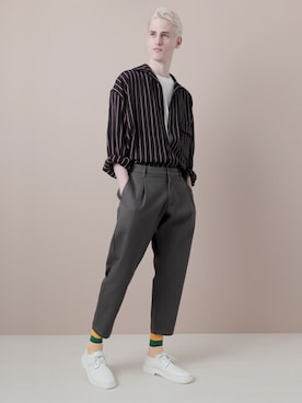 「EMMA  CLOTHES」｜「アイテム（チノパンツ）」を使った、EMMA CLOTHESさん（メンズ・185cm）の夏コーディネート