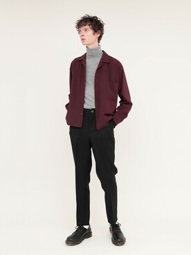 「Dr. Martens（ドクターマーチン）のDr.Martens / ドクターマーチン 1461 3EYE GIBSON SHOE 3ホール ギブソン シューズ ブーツ（ブーツ）」を使った、EMMA CLOTHESさん（メンズ・185cm）の秋コーディネート