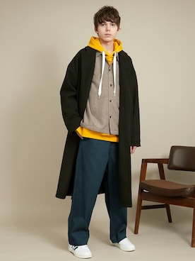 「EMMA  CLOTHES」｜「アイテム（チノパンツ）」を使った、EMMA CLOTHESさん（メンズ・185cm）の冬コーディネート