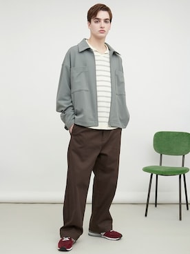 「EMMA  CLOTHES」｜「アイテム（チノパンツ）」を使った、EMMA CLOTHESさん（メンズ・178cm）の冬コーディネート
