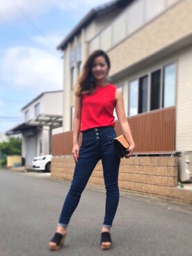 タンクトップを使った トップスイン の人気ファッションコーディネート Wear