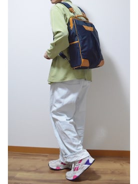 「アイテム（バックパック/リュック）」を使った、光んごさん（メンズ・174cm・10代）の夏コーディネート