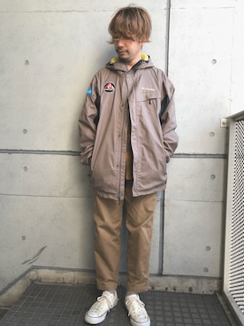 「レイヤードstyle」｜「アイテム（ナイロンジャケット）」を使った、クドさん（メンズ・165cm）の冬コーディネート