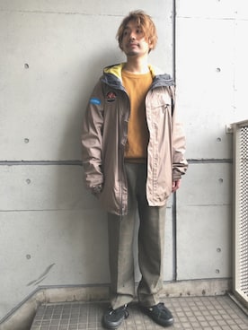 「レイヤードstyle」｜「アイテム（ナイロンジャケット）」を使った、クドさん（メンズ・165cm）の冬コーディネート