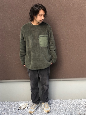 「A.P.C.（アーペーセー）のアイテム（スニーカー）」を使った、クドさん（メンズ・165cm）の冬コーディネート