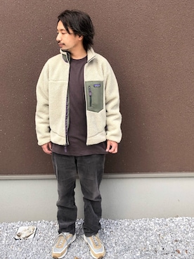 「A.P.C.」｜「アイテム（その他アウター）」を使った、クドさん（メンズ・165cm）の冬コーディネート