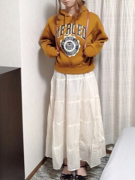 パーカーを使った 秋コーデ のレディース人気ファッションコーディネート Wear